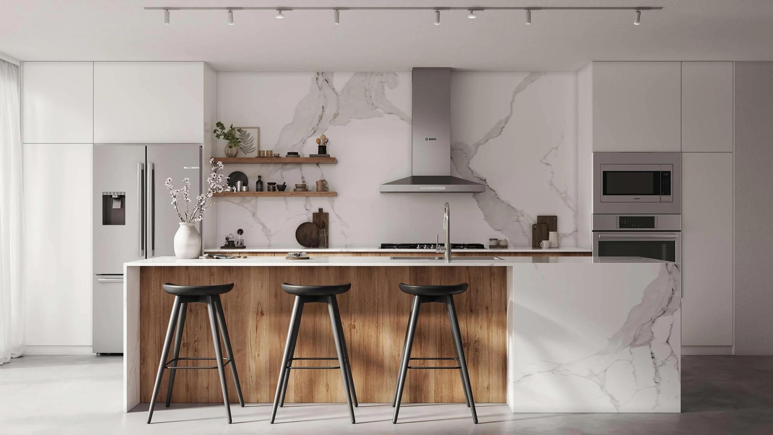 KitchenAid ranges, ovens, refrigeration and dishwashers in a Houston kitchen