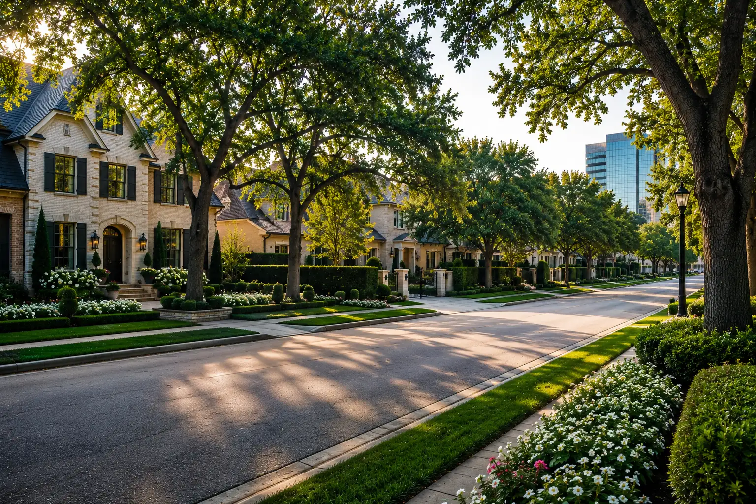 Bellaire Texas upscale residential street