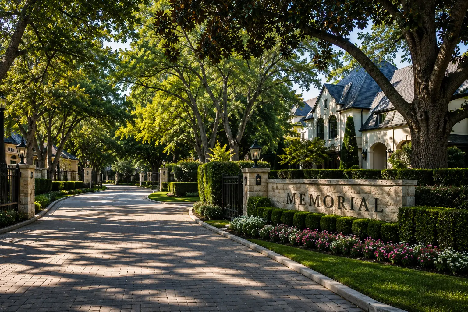 Memorial Houston luxury home and wooded neighborhood