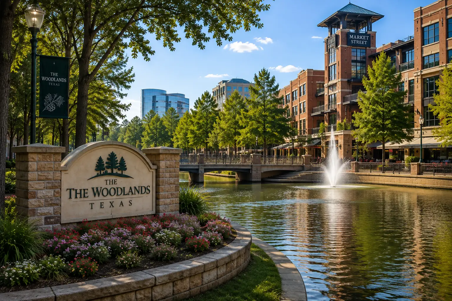 The Woodlands Texas upscale wooded residential community
