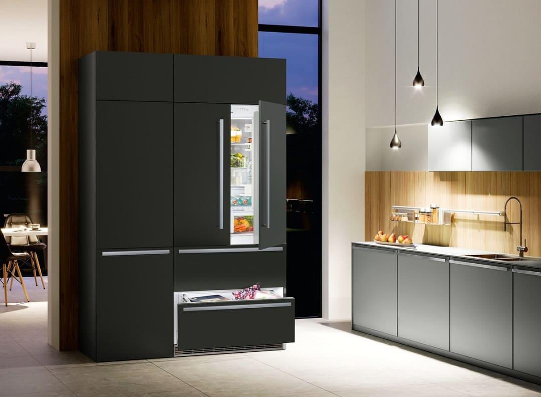 Monogram ranges, ovens, refrigeration and dishwashers in a Houston kitchen